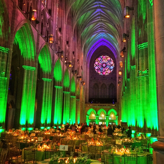 National Cathedral, National Cathedral event, National Cathedral lighting, Up lighting, Lighting