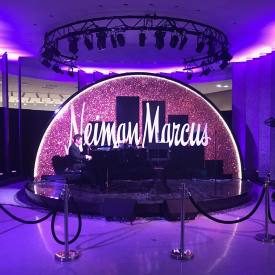Lighting, Up lighting, Neiman Marcus, Neiman Marcus stage, Neiman Marcus event